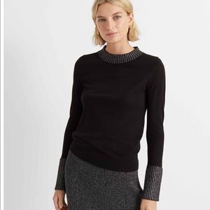 Club Monaco Lurex Trim Sweater size M